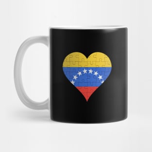 Venezuelan Jigsaw Puzzle Heart Design - Gift for Venezuelan With Venezuela Roots Mug